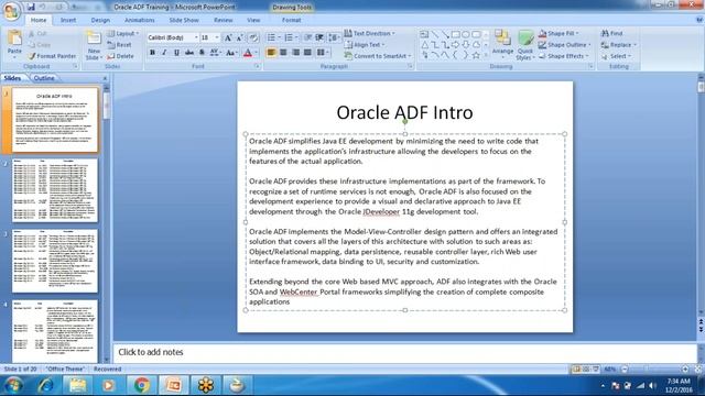 Oracle adf