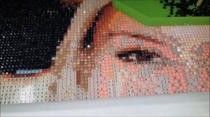 ПОРТРЕТ ИЗ СТРАЗ. Полный процесс выкладки в одном видео. Алмазная вышивка