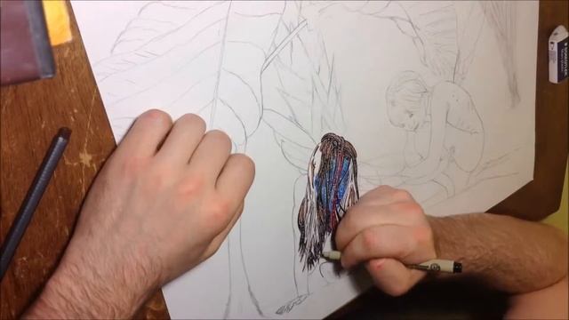 Holon Ink - Little One's Faerie Part 1 Pen/Ink Drawing Time Lapse / Speed Drawing смотреть онлайн