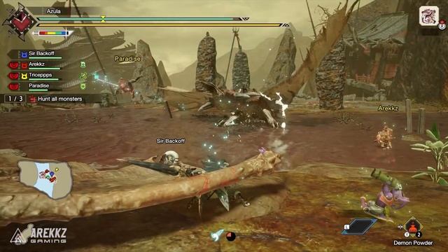 Monster Hunter Rise | AREKKZ GOES AFK?! 4 Hunters Take On The Triple Challenge смотреть онлайн