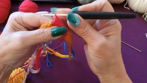 Интарсия крючком.Начало работы над шапочкой.