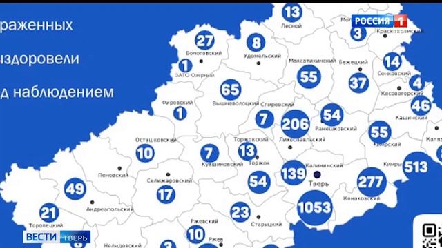 Число заболевших коронавирусом в Тверской области превысило 3000 человек(ГТРК  Россия, 2020)