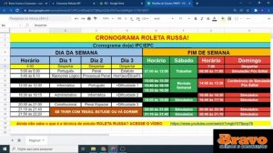 Cronograma ROLETA RUSSA - PJC