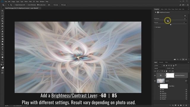 Glowing Lines Effect Photoshop Tutorial - Abstract Wallpaper смотреть онлайн