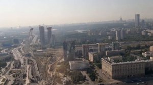 Москва. Вид с 39 этажа. Кутузовский проспект 32. Офис Сбербанка. 10 утра 06.08.2022