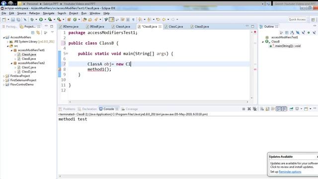 Java for Selenium | Part6 | Java Access Modifiers смотреть онлайн