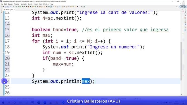 Maximo y minimo de una serie de valores en JAVA usando FOR смотреть онлайн