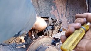 Passat B3.Клинят задние дисковые тормоза. Причины. Пассат б3..mp4