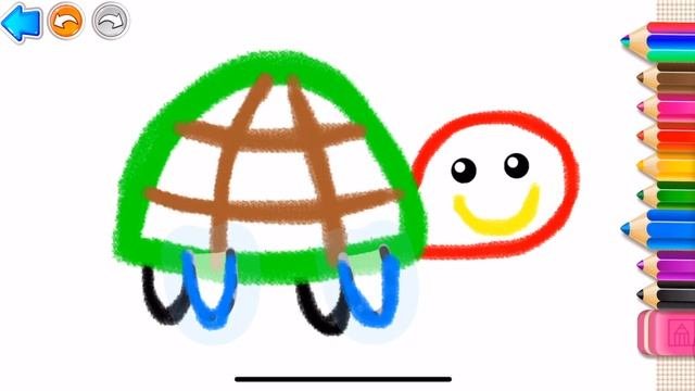 DRAWING A Turtle For KIDS | Развивающая игра. РИСОВАЛКА! ДЕТСКИЕ РАСКРАСКИ