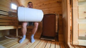 Баня на прицепе, обзор внутри