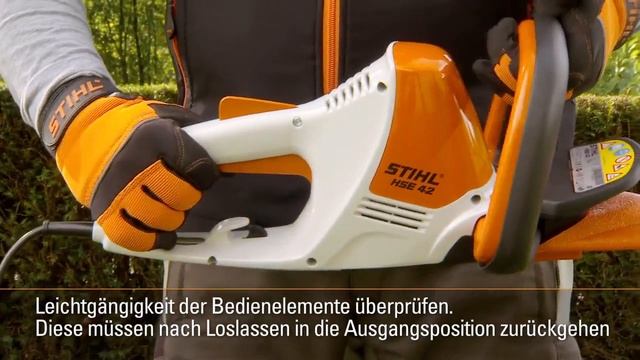 02 Heckenscheren Elektro Gerät auf betriebssicheren Zustand überprüfen HSE 42 смотреть онлайн