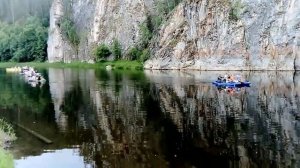 Красоты Башкирии. Река Белая (Агидель). Баня по-походному на берегу. Зарисовка.