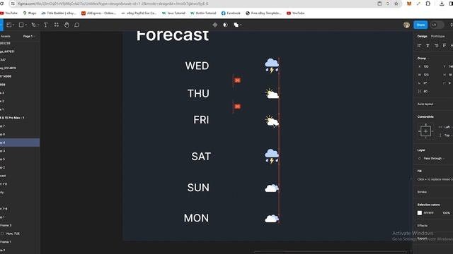 Figma Ui Design Tutorial For Beginners | Simple Weather App Interface Design