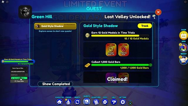 [? GOLD SHADOW ?] Roblox Sonic Speed Simulator Script - Gold Farm смотреть онлайн