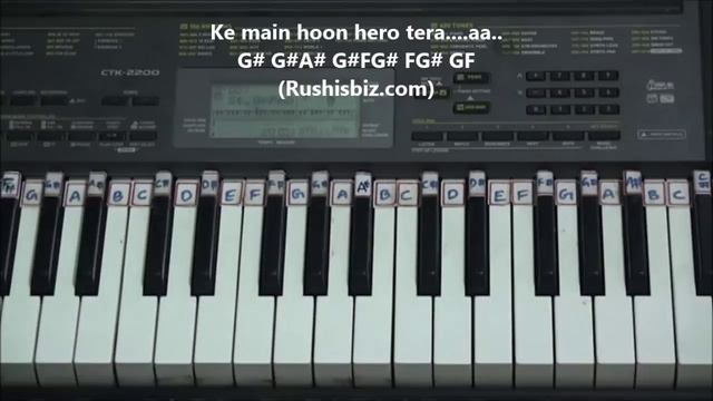 Mai Hoon Hero Tera (Piano Tutorials) | TO BUY NOTES/BOOK - WHATSAPP US - 7013658813 смотреть онлайн