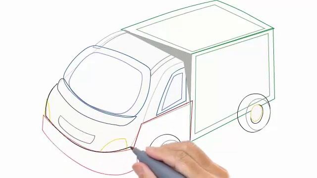 Учимся рисовать. Машинки. Фургон смотреть онлайн