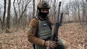 Снайперская пара отряда спецназа "Викинг" на передовой.