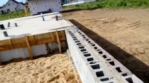 Ленточный Фундамент в верхней части из блоков Бессер