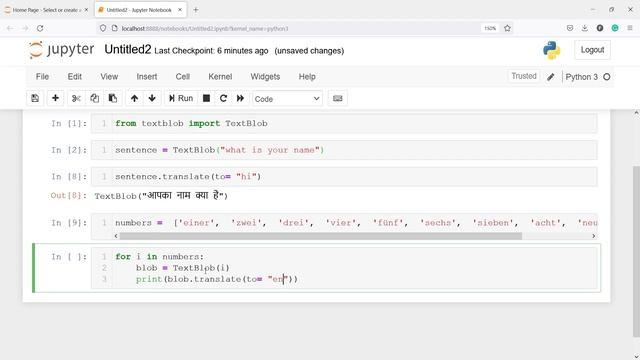 Automatic Translation Using TextBlob