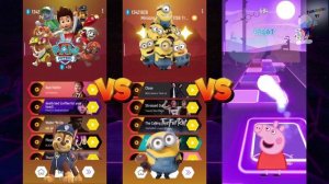 Команда Щенячьего патруля Против Команда Миньонов Против  Команда Свинки Пеппы  Челлендж для детей