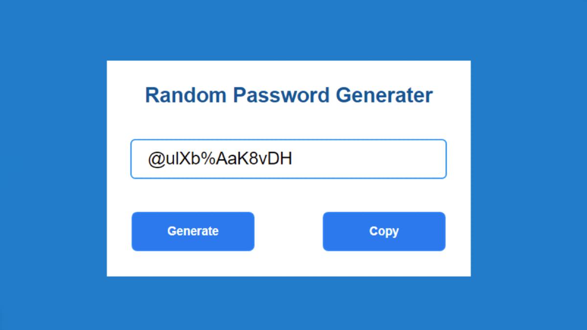 Рандом пароль. Random password Generator.