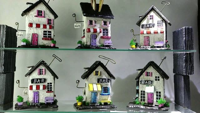 Декор Деревянные миниатюрные домики смотреть онлайн