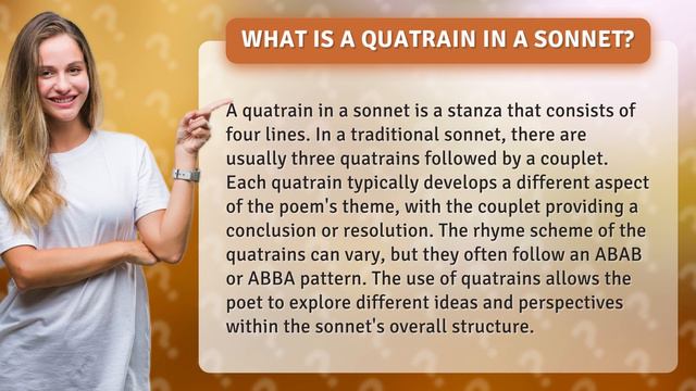 What is a quatrain in a sonnet? смотреть онлайн