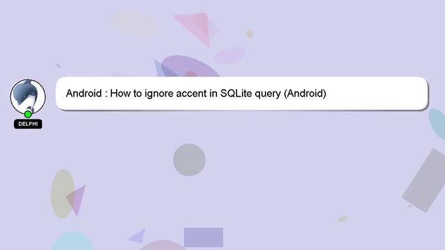 Android : How to ignore accent in SQLite query (Android)