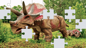 Пазлы Динозавр Трицератопс