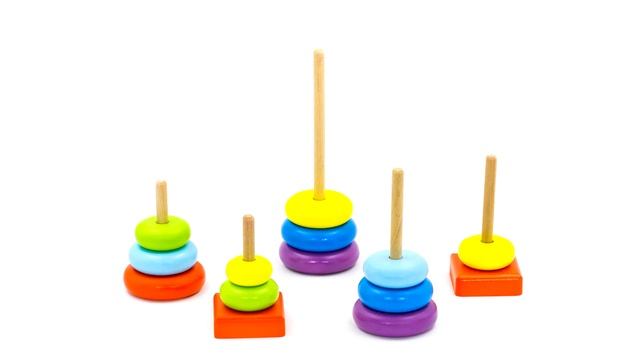 Пирамидка Колечки Alatoys Алатойс - деревянные развивающие игрушки