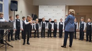 Ф. Шуберт Sanctus. Хор мальчиков под руководством Ижик О. В. скрипка - Ковганко Николай