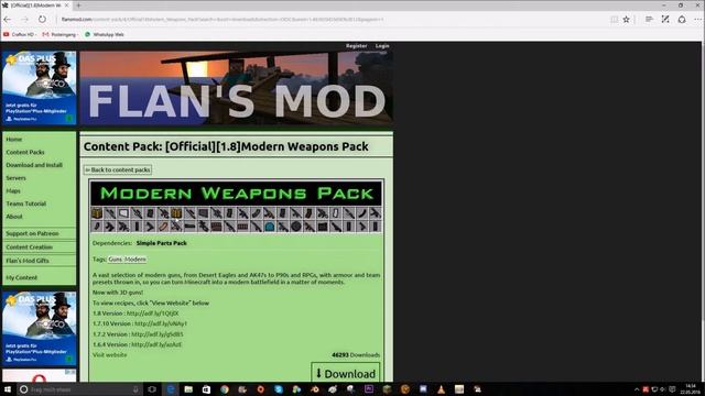 How to install Minecraft flans mod (german) смотреть онлайн