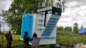 Монтаж Пластикового погреба ГудВэй, Комфорт. Одна из самых ходовых моделей нашего завода