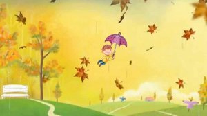 Детский осенний фоновый футаж.HD .1080p