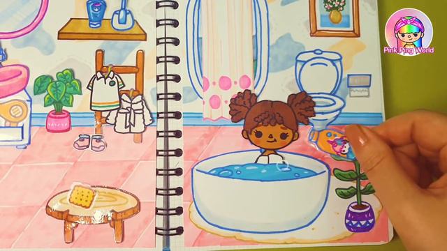 Toca Boca Bathroom DIY | Magic Bath Gift 🦄Unicorn 🧜♀️Mermaid | Toca life world story смотреть онлайн