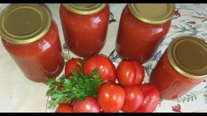 Томатный сок на зиму + идея как быстро его загустить, не вываривая!