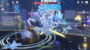 Сайно с гидро+дендро и Ноэлль в два гео (Genshin Impact 3.2 Витая Бездна 12 этаж)