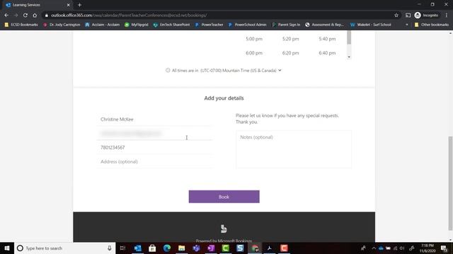 Parent view of School Bookings Calendar How to book and join an appointment online in MS Bookings смотреть онлайн
