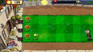играю в игру Зомби против растений показываю Как пройти Три уровня
