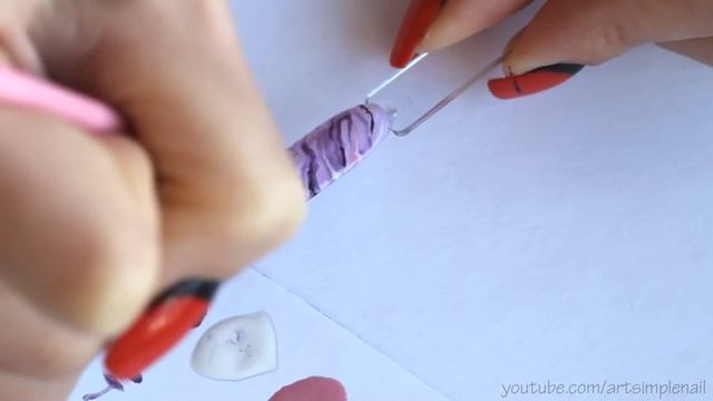 Дизайн ногтей гель-лаком - эффект натурального камня. Мраморный маникюр на ногтях