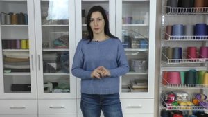 Джемпер со спущенным плечом на вязальной машине . Часть 1 .