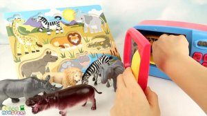 Jungle Animal Wooden Puzzle With PJ Masks | Microwave Oven Toys Just Like Home | Dinosaur, Crocodil