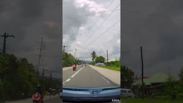 Geely Emgrand dashcam with poging riders.