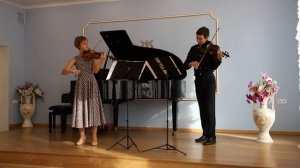 Дуэт скрипачей Болдышева Ульяна и Морозов Данила "скрипичный дуэт" Р. Глиэр из сборника "12 дуэтов"