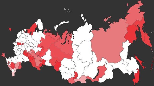Регионы России с наибольшей долей русских от общего населения