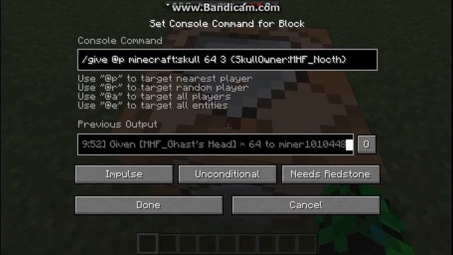 minecraft head commands смотреть онлайн