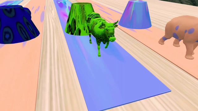 fountain crossing Cartoon elephant cow t-rex rhino wild animals transformation game смотреть онлайн