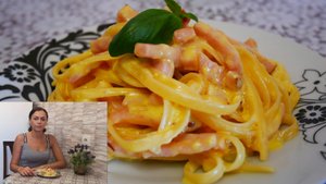 Паста КАРБОНАРА. Спагетти Карбонара со сливками и мясом. УЖИН на ВСЮ СЕМЬЮ
