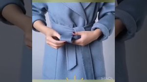 How to tie a Coat belt. Как завязать пояс на пальто.