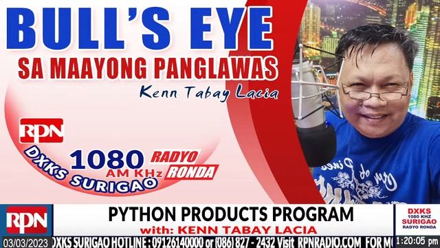 PYTHON PRODUCTS PROGRAM WITH KENN TABAY LACIA @ RPN DXKS Surigao | March 3, 2023 смотреть онлайн